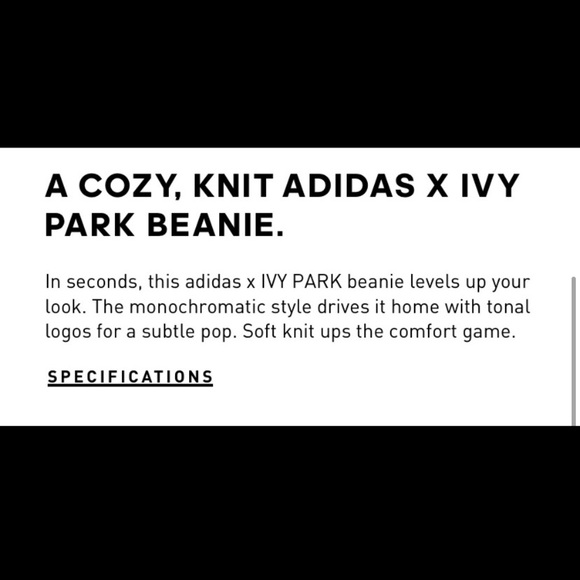 ⭕️adidas x IVY PARK White monochromatic Beanie - Picture 4 of 9